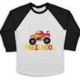 I Just Crushed Preschool Monster Graduation Pre-K Shirt Baseball Raglan Shirt