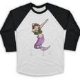 Kids Class Of 2029 Shirt Graduation Dabbing Mermaid Shirt Baseball Raglan Shirt