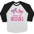 Kids Class Of 2031 Kindergarten Girls Graduation T-Shirt Baseball Raglan Shirt