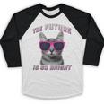 Kids Cool Future Is Bright Kids Graduation Or Birthday Baseball Raglan Shirt