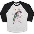 Kids Dabbing Unicorn Graduation 5th Grade Class Of 2019 Baseball Raglan Shirt