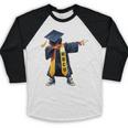 Kids HBCU Boys Grad Dabbing Graduation Baseball Raglan Shirt