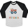 Kids I Just Crushed Preschool Monster Graduation Pre-K Shirt Baseball Raglan Shirt