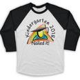 Kids Kindergarten 2018 Nailed It Graduation Baseball Raglan Shirt