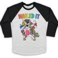 Kids Kindergarten Graduation Shirt Unicorn Graduate Nailed It Baseball Raglan Shirt