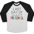 Kids Last Day Of Preschool Graduation Baseball Raglan Shirt