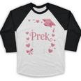 Kids Little Miss Pre-K Grad 2025 Preschool Girls Prek Graduation Baseball Raglan Shirt