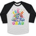 Kids Miss Pre-K Grad Graduation Cute Unicorn Rainbow Girls Baseball Raglan Shirt
