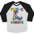 Kids Pre-K Graduate Dinosaur T-Rex Pre Kindergarten Graduation Baseball Raglan Shirt
