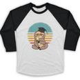 Kids Pre-K Graduate Sloth Cap And Gown Cute Preschool Graduation Baseball Raglan Shirt