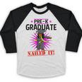 Kids Pre K Graduation Flossing Girl Nailed It Graduate Girls Baseball Raglan Shirt