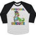 Kids Preschool Graduate T-Rex Dinosaur Preschool Graduation Baseball Raglan Shirt