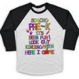 Kids So Long Kindergarten Here I Come Pre-K Graduation Graduate Baseball Raglan Shirt