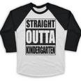 Kids Straight Outta Kindergarten Shirt Boy Girl Graduation Baseball Raglan Shirt