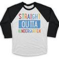 Kids STRAIGHT OUTTA KINDERGARTEN T-SHIRT FUNNY GRADUATION GIFT Baseball Raglan Shirt