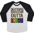 Kids Straight Outta Pre-K Graduation Baseball Raglan Shirt