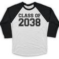 Kindergarten Class Of 2038 First Day School Graduation Baseball Raglan Shirt
