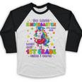 Kindergarten Graduation 2025 Graduate Girls Unicorn 1st Grad Baseball Raglan Shirt
