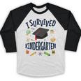 Kindergarten Graduation Shirt I Survived Kindergarten Baseball Raglan Shirt
