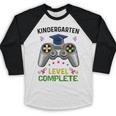 Kindergarten Level Complete Graduation Class 2023 Gamer Kids Baseball Raglan Shirt