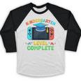 Kindergarten Level Complete Graduation Class 2025 Gamer Boys Baseball Raglan Shirt