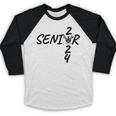 Lacrosse Senior 2024 Sticks And Ball Graduation Baseball Raglan Shirt