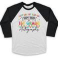 Last Day Of School Autograph 1st Grade Graduation Boys Girls Baseball Raglan Shirt