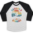 Last Day Of School Groovy Graduation School's Out For Summer Baseball Raglan Shirt
