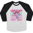 Last Day Of School Shirt Coquette Bow School Graduation Baseball Raglan Shirt