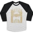 Latina Graduate Educated Powerful Class Of 2024 Graduation Baseball Raglan Shirt