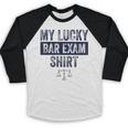 Law School Graduation Him Her Lucky Bar Exam Baseball Raglan Shirt