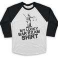Law School Graduation My Lucky Bar Exam Shirt Lawyer Baseball Raglan Shirt