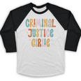 Lawyer True Crime Lover Addict Graduation Apparel Criminal Justice Girlie Major Degree Future Detective Baseball Raglan Shirt