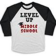 Level Up Middle School 5th Grade Graduation Baseball Raglan Shirt