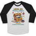 Level Up School Legend Video Game Pixel Art Graduation Baseball Raglan Shirt