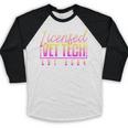 Licensed Vet Tech Veterinary Technician Graduation 2024 Baseball Raglan Shirt
