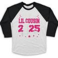 Lil Cousin Of a 2025 Graduate Prom Graduation 25 VolleyBall Baseball Raglan Shirt