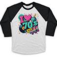 I Love The 70s Retro Cassette Roller Vinyl Disco Nostalgia Baseball Raglan Shirt
