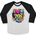 I Love The 70s Retro Cassette Roller Vinyl Nostalgia Vibes Baseball Raglan Shirt I Love The 70s Retro Cassette Roller Vinyl Nostalgia Vibes Baseball Raglan Shirt