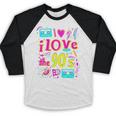 I Love The 90'S 90s Nostalgia Premium Tri-Blend Baseball Raglan Shirt