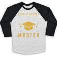 Master 2021 Graduation Graduate Masters Degree Baseball Raglan Shirt