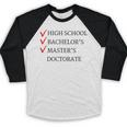 Master's Degree Graduation Graduate Baseball Raglan Shirt