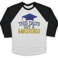 Masters Degree Proud Dad Graduation Shirt MBA Social Work Baseball Raglan Shirt