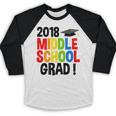 Middle School Graduation Class Of 2018 Shirt Baseball Raglan Shirt