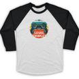 Middle School Graduation Gaming Vintage Level Complete Baseball Raglan Shirt
