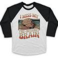 I Miss My Pre-Internet Brain Digital Nostalgia Retro Baseball Raglan Shirt