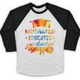 Motivated Educated Graduated Graduation Baseball Raglan Shirt
