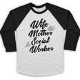 MSW Mom Graduation T-Shirt Social Worker Wife Mother Baseball Raglan Shirt