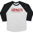 No Bags At SPAG'S Shrewsbury Defunct Store Nostalgia Vintage Premium Tri-Blend Baseball Raglan Shirt