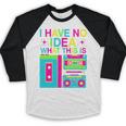 I Have No Idea What This Is Retro 70's 80's 90's Nostalgia Premium Tri-Blend Baseball Raglan Shirt